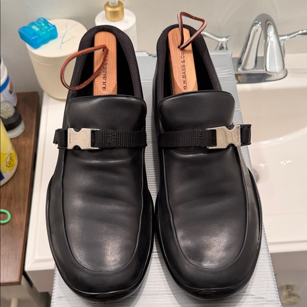 Prada Calzature Uomo Nero Natural Calf